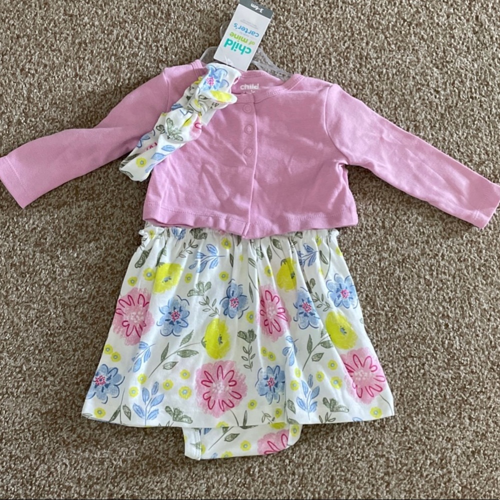 Baby Girl’s Dress with jacket and headband